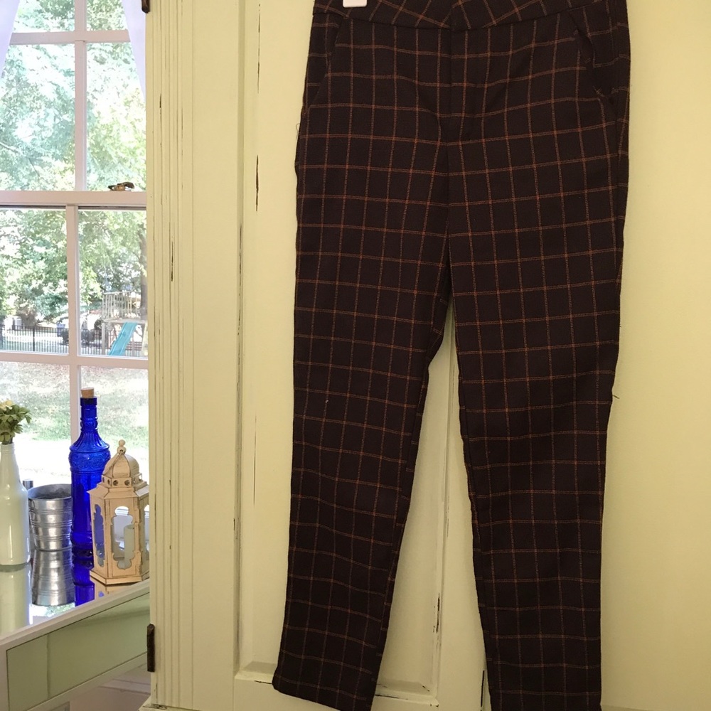 Plaid trouser pants
